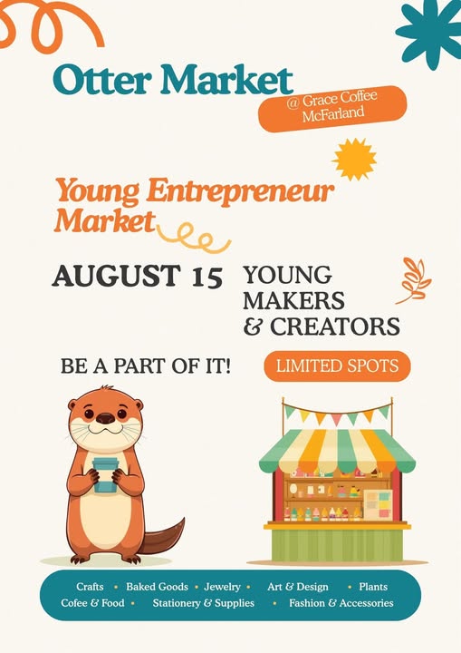 Otter Market for Young Entrepreneurs, Makers, and Creators at Grace Coffee Co.
